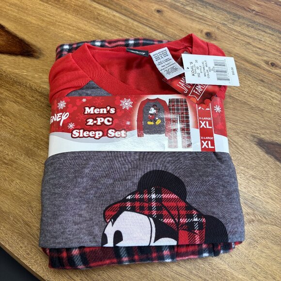 NEW Men's Disney MIckey Mouse Christmas Pajamas - Size XL - Picture 1 of 3